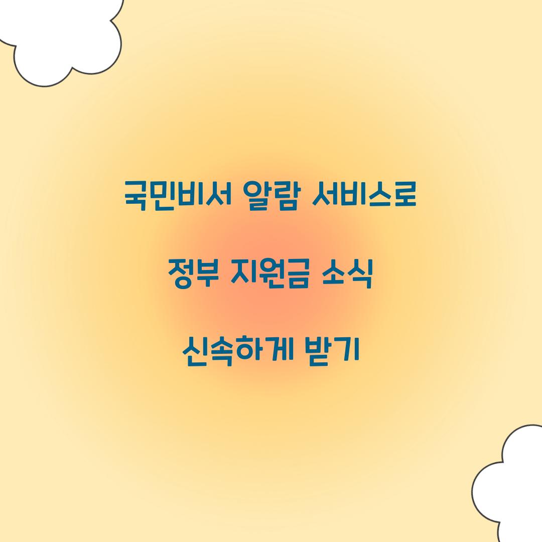 국민비서 알람 서비스