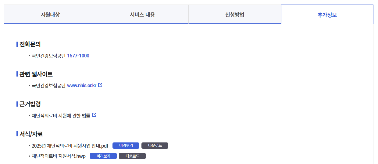 재난적의료비지원사업