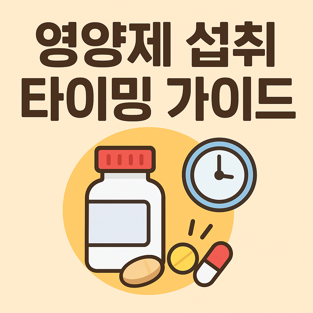 영양제 효과 200% 끌어올리는 황금 시간대