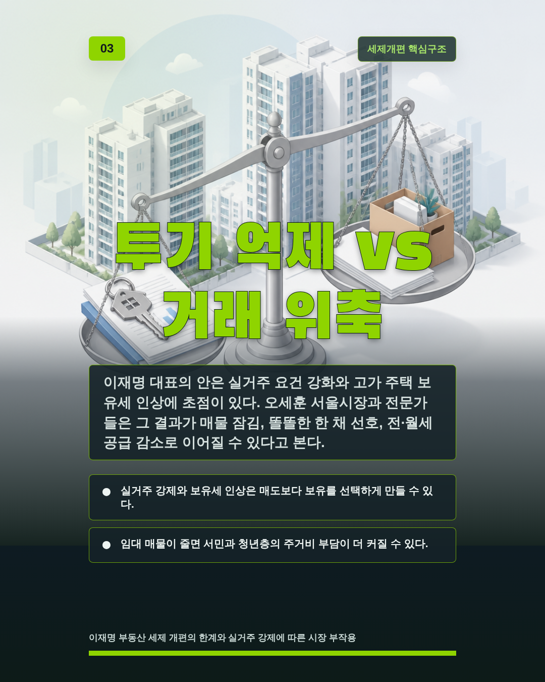 투기 억제 vs 거래 위축