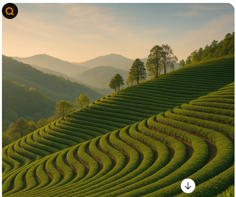 하동노을진 차밭풍경사진