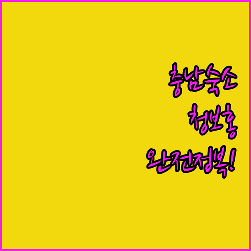 충남 여행 필수 코스 청양 보령 홍성..