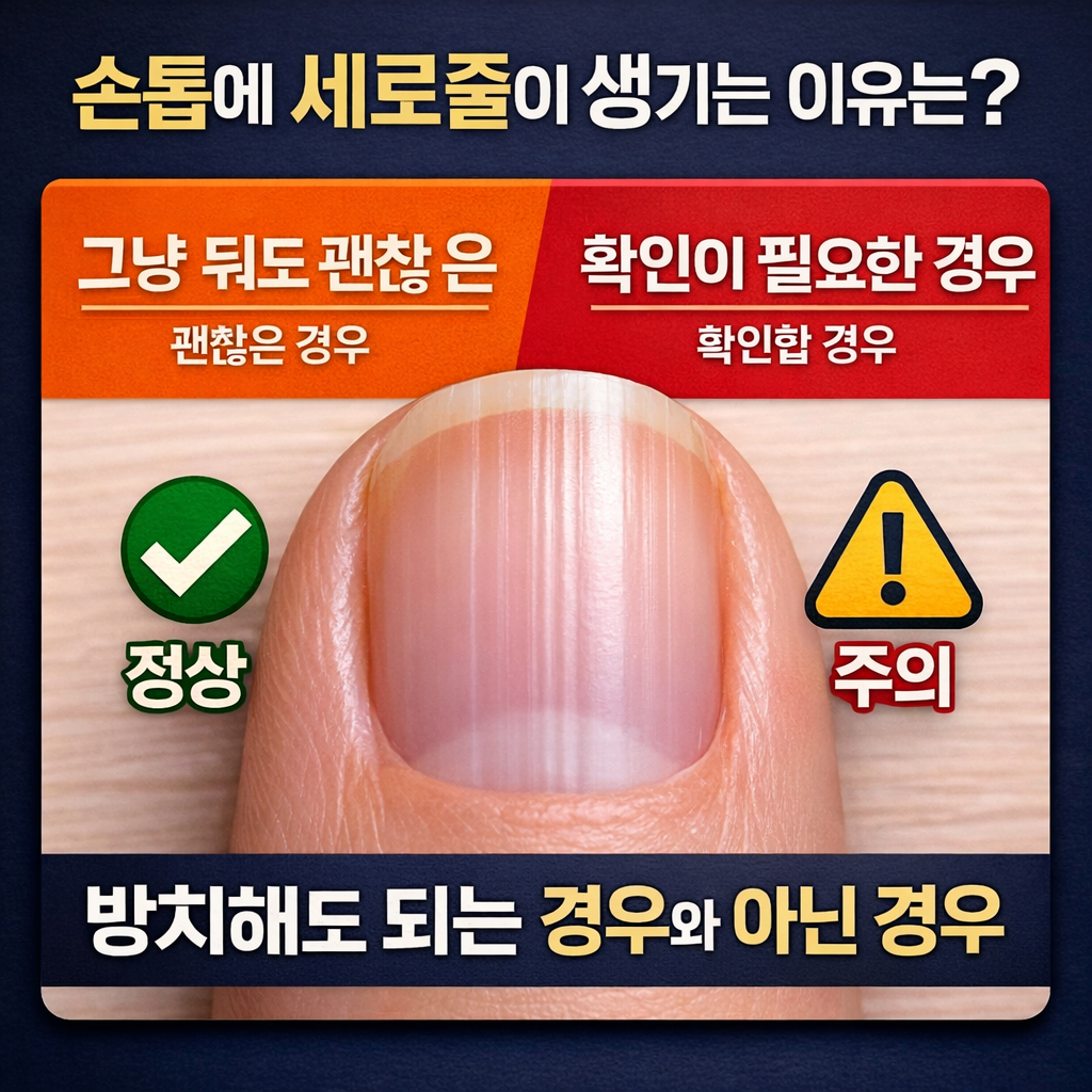 손톱에 세로줄이 생기는 이유
