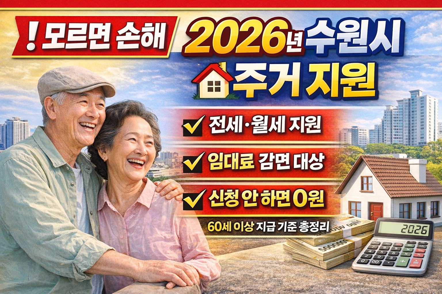 모르면 손해 보는 2026년 수원시 주거 지원 혜택에 대해 정리