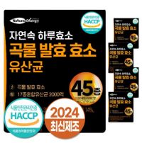 자연속 하루 효소 곡물 발효 효소 유산균 45종, 90g, 5개