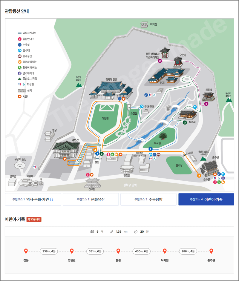 청와대동선안내어린이가족