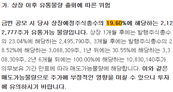 삼양엔씨켐 상장일 유통물량