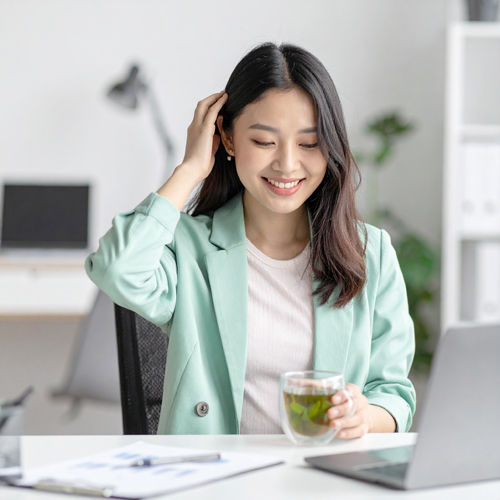 심신을 진정시키고 집중력을 높여줍니다