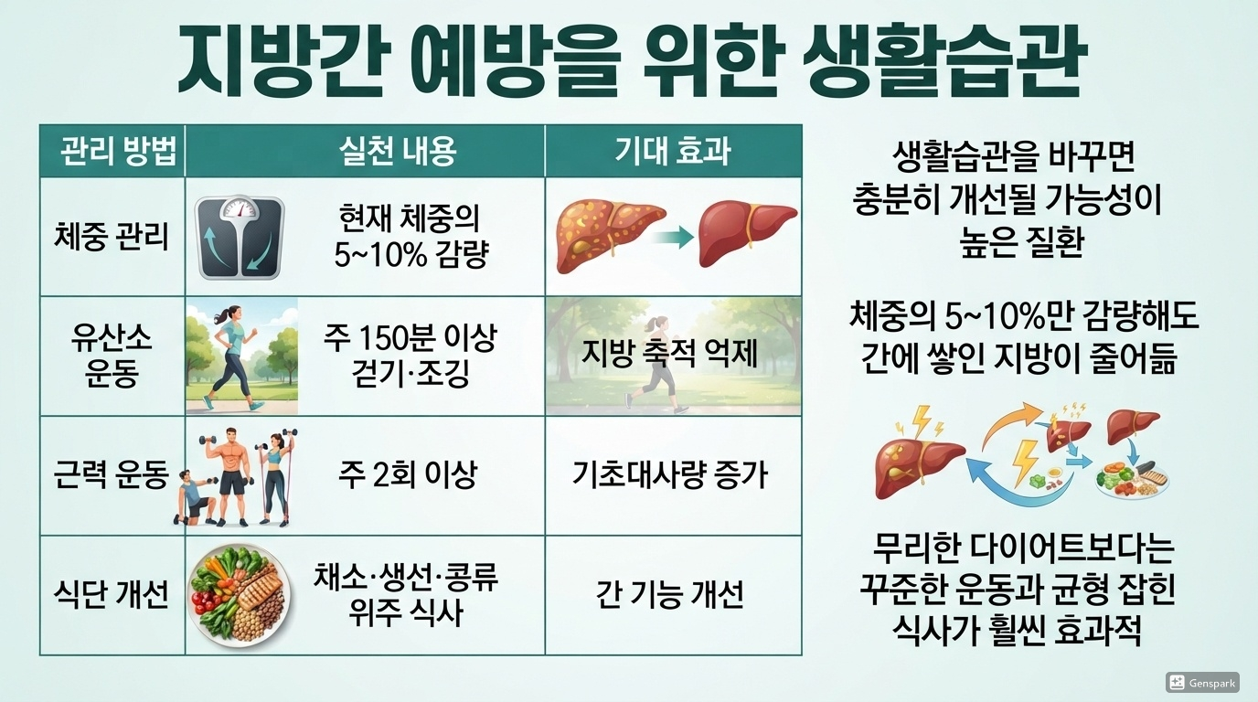 지방간 예방을 위한 생활습관