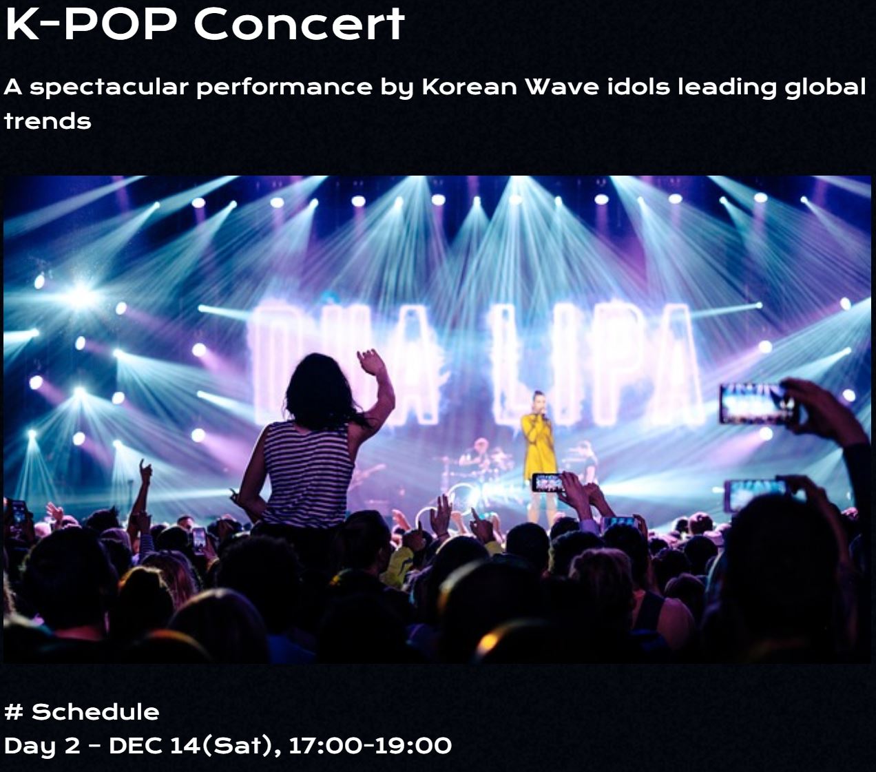 글로벌인플루언서엑스포 2024의 주요 프로그램 및 일정 Day 2 - K-POP Concert