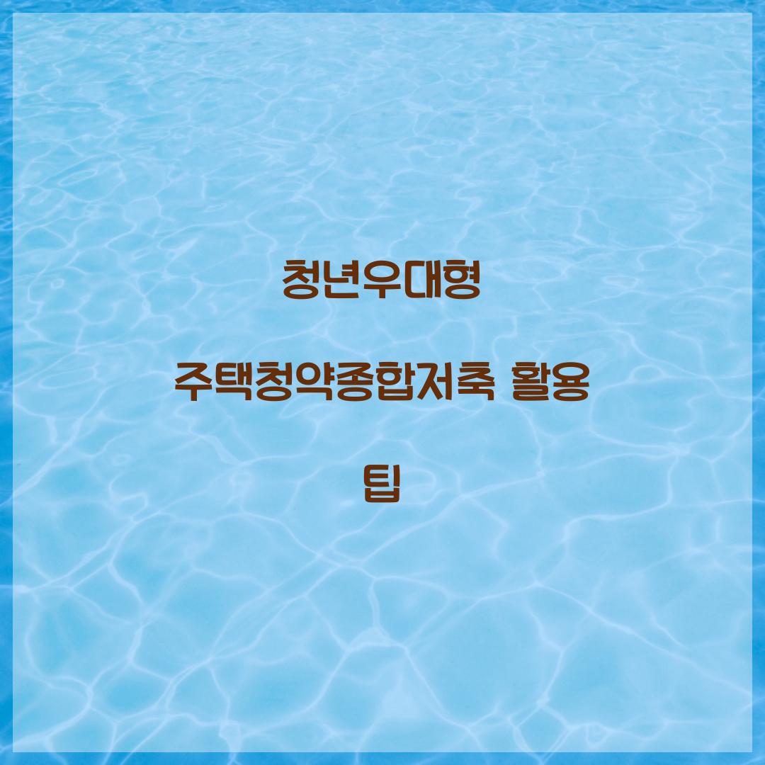 청년우대형 주택청약종합저축