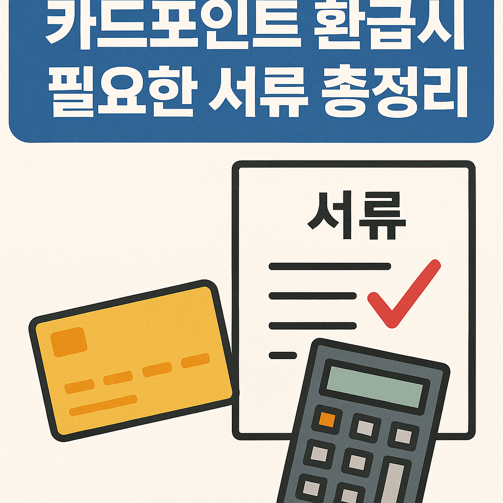 카드포인트 환급시 필요한 서류 총정리(2025)