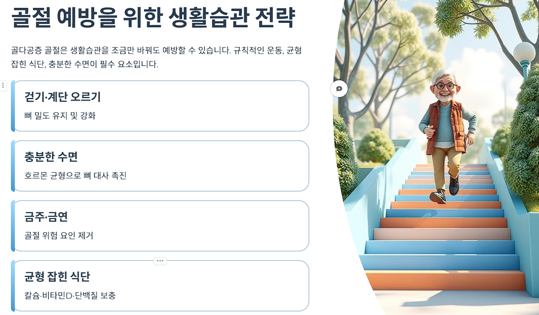 골절 예방을 위한 생활습관 전략