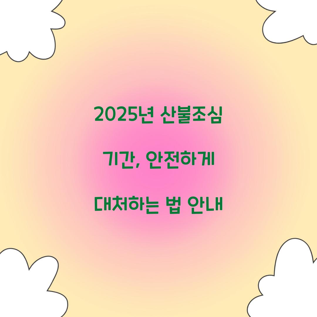 2025년 산불조심 기간
