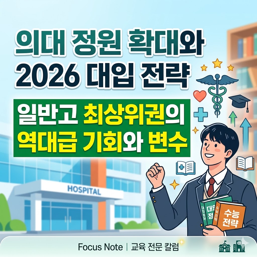 의대 정원 확대와 2026 대입 전략 일반고 최상위권 기회 분석 대표 이미지