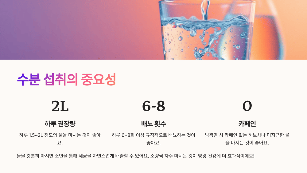 수분 섭취의 중요성