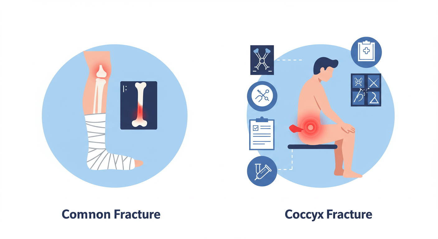 일반 골절과 꼬리뼈 골절의 차이점