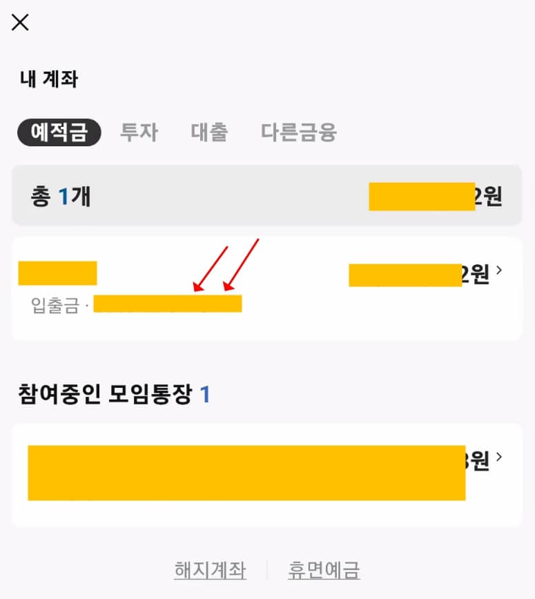 카카오뱅크 내계좌
