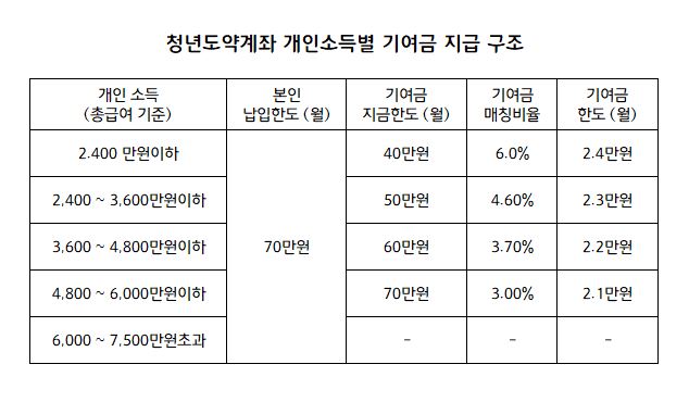 청년도약계좌 정부기여금