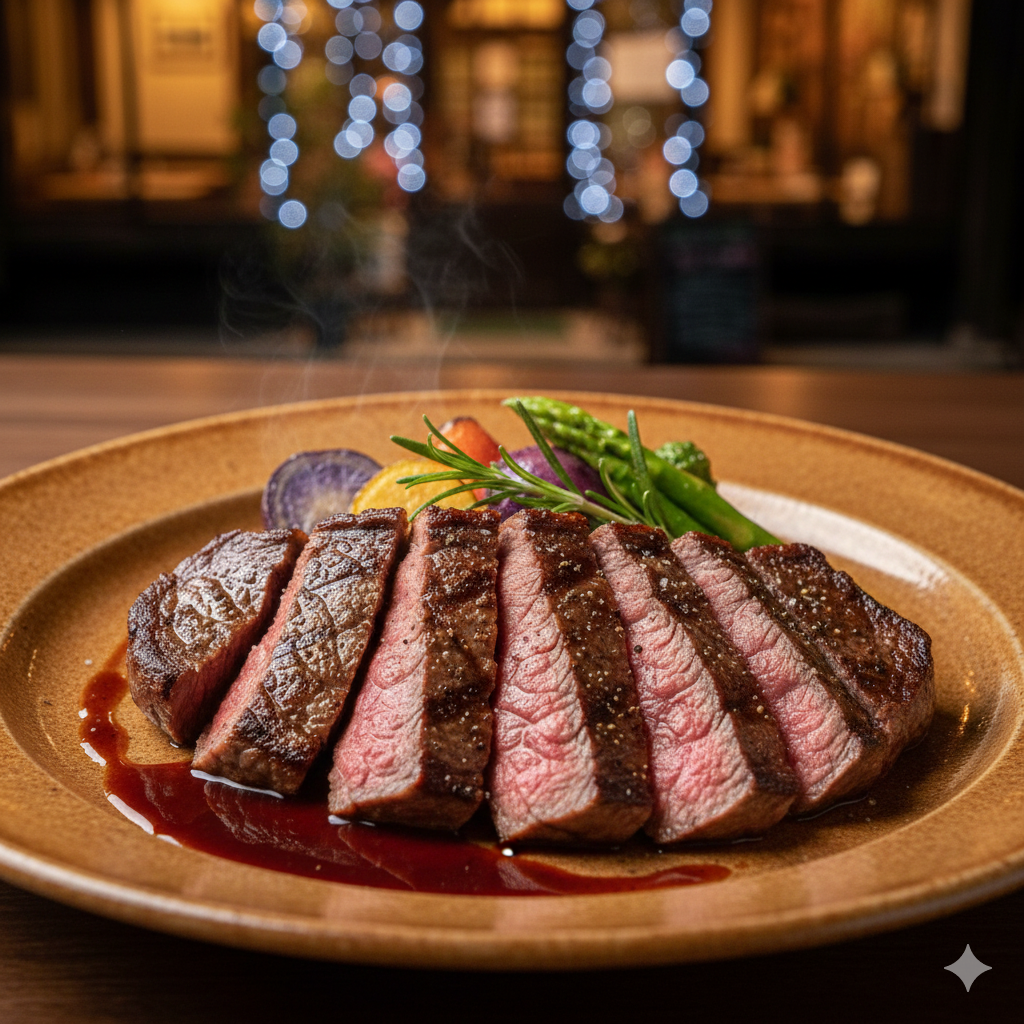 데미글라스 소스가 어울리는 하다규 스테이크