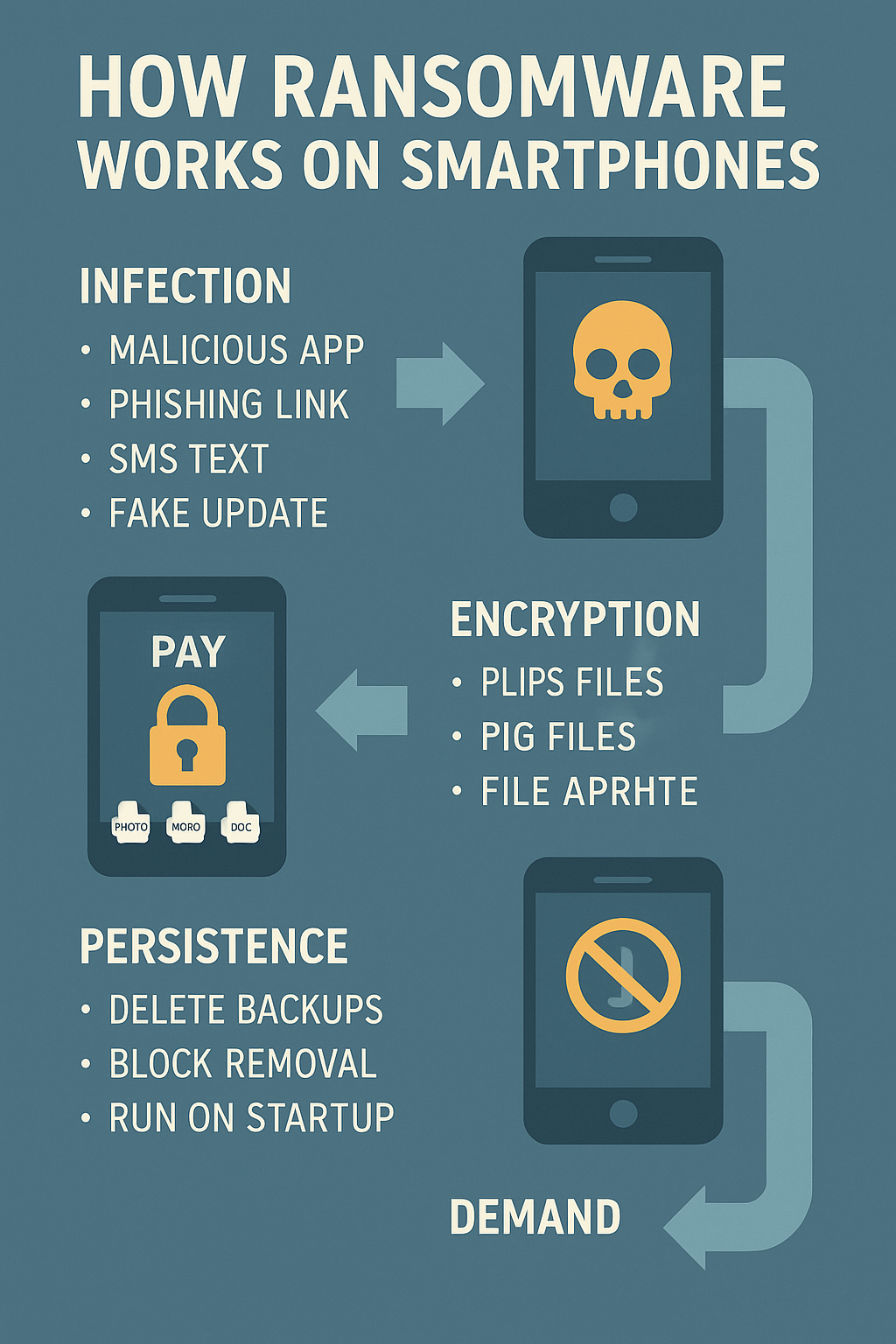 스마트폰 랜섬웨어의 침투 방식과 내부 작동 구조 관련 이미지