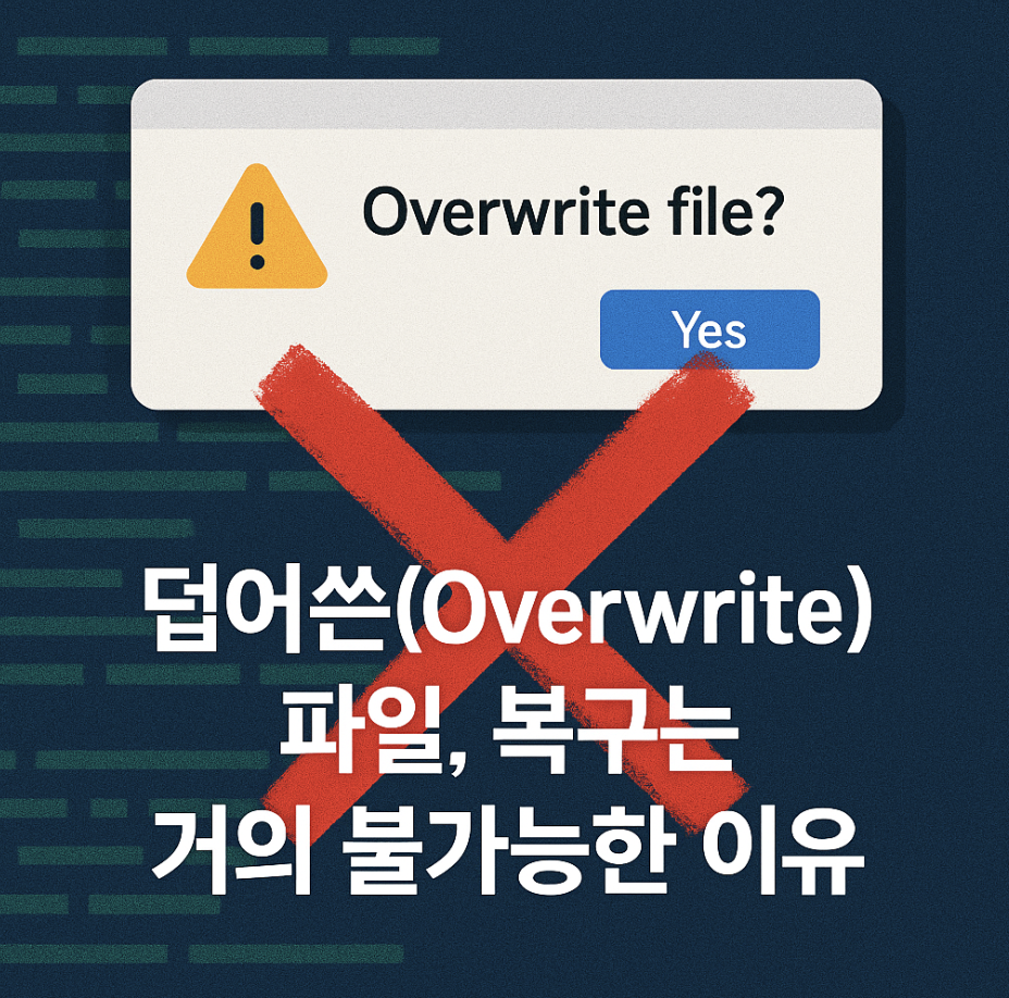 덮어쓴(Overwrite) 파일, 복구는 거의 불가능한 이유