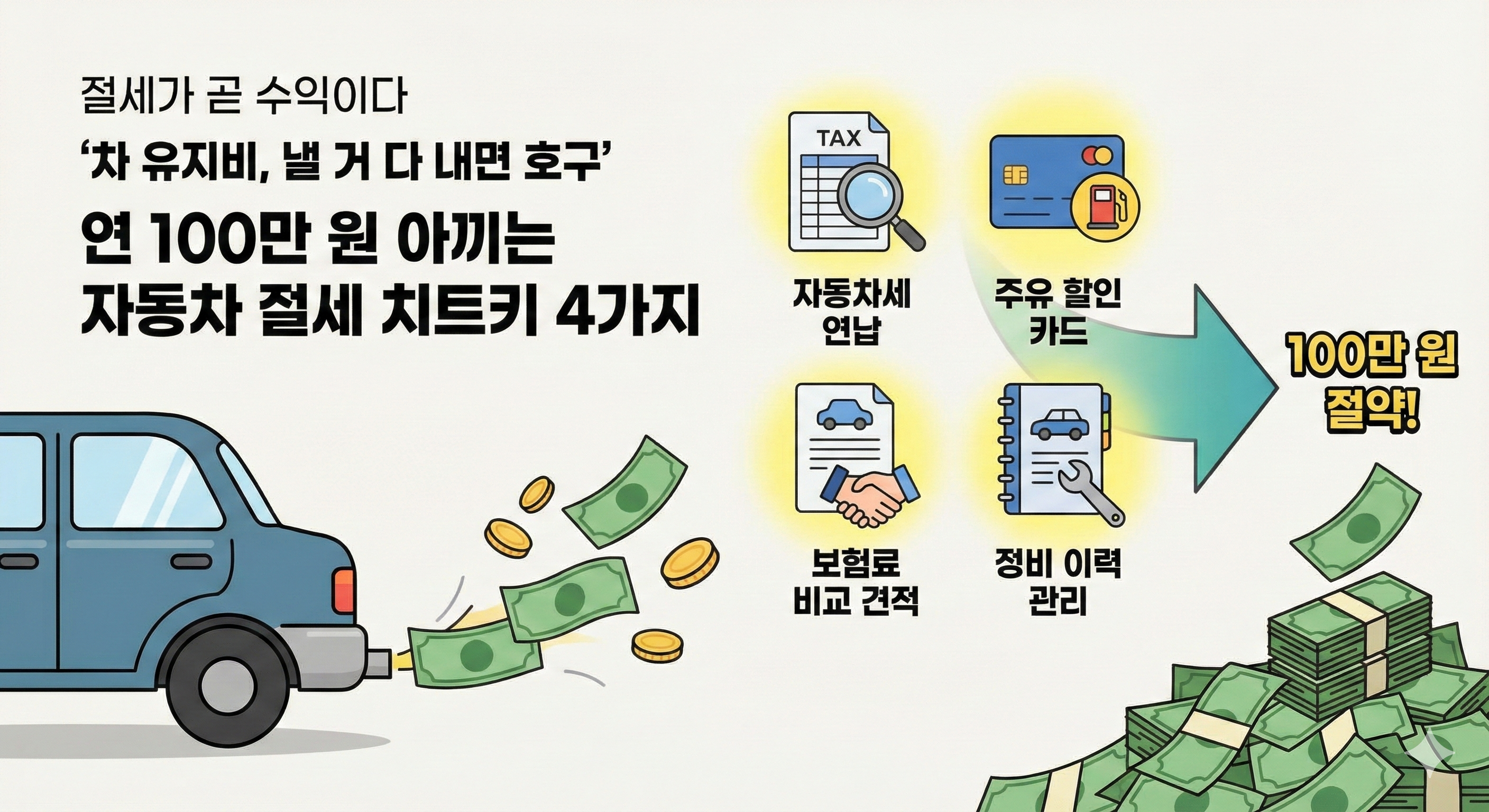 절세가 곧 수익이다"차 유지비, 낼 거 다 내면 호구"연 100만 원 아끼는 자동차 절세 치트키 4가지