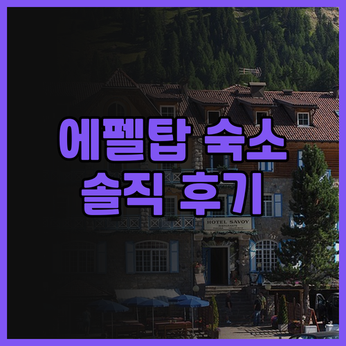 에펠탑 근처 가성비 호텔! 호텔 팔레..