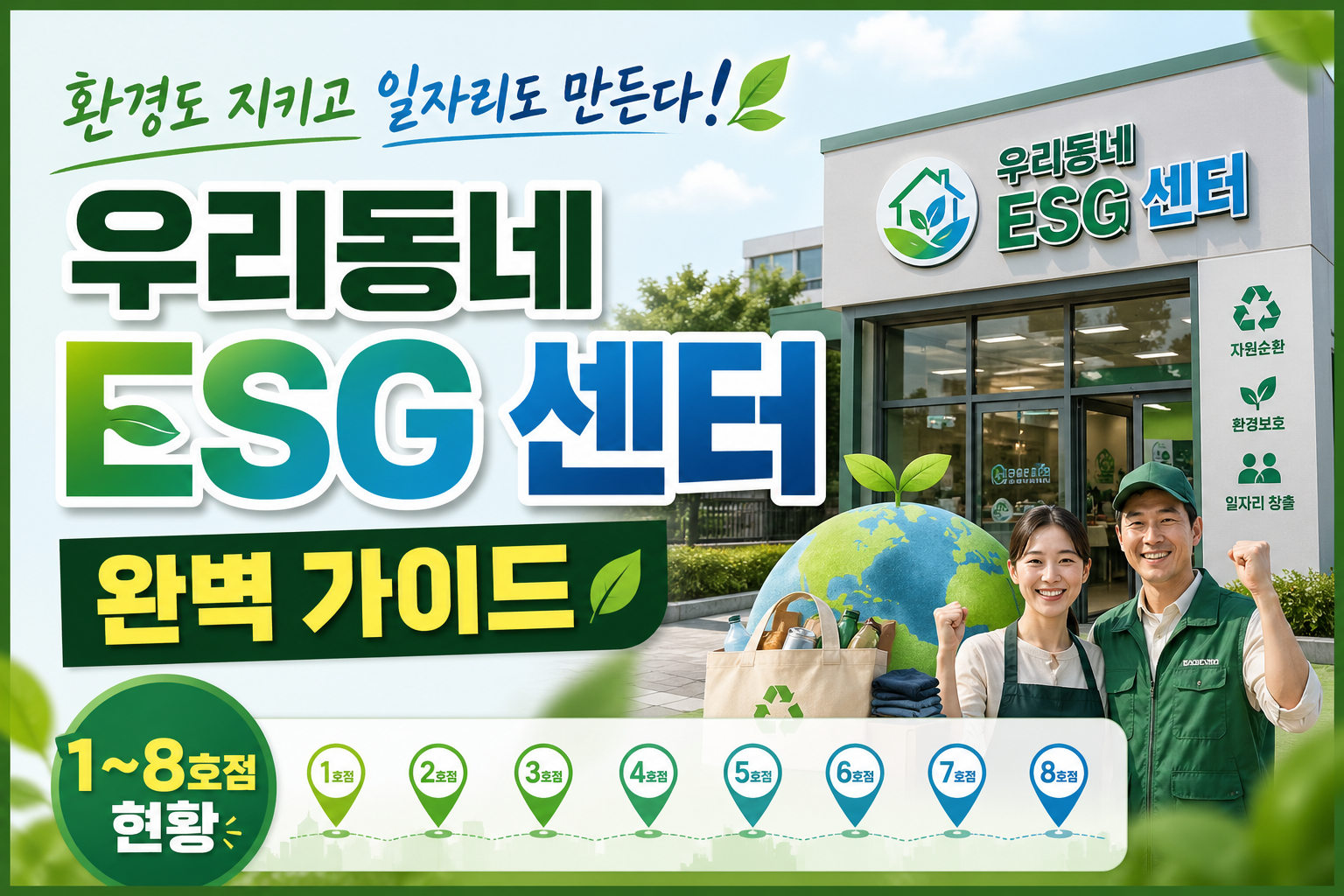 환경도 지키고 일자리도 만든다! '우리동네 ESG 센터' 완벽 가이드 (1~8호점 현황)