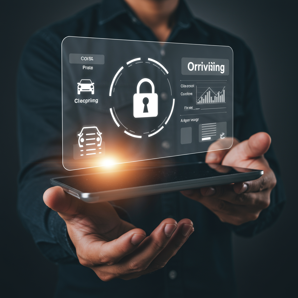 개인의 운전 무사고 기록을 확인하고 관리하는 모습을 표현한 이미지