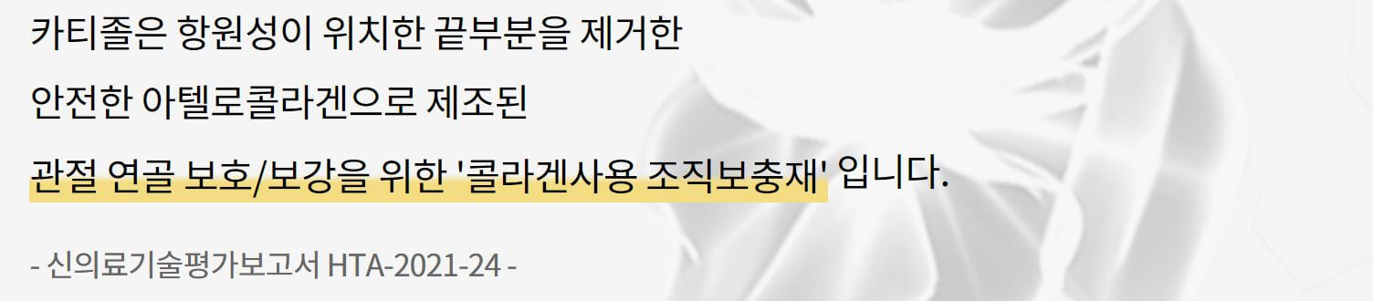 카티졸 신의료기술평가보고서