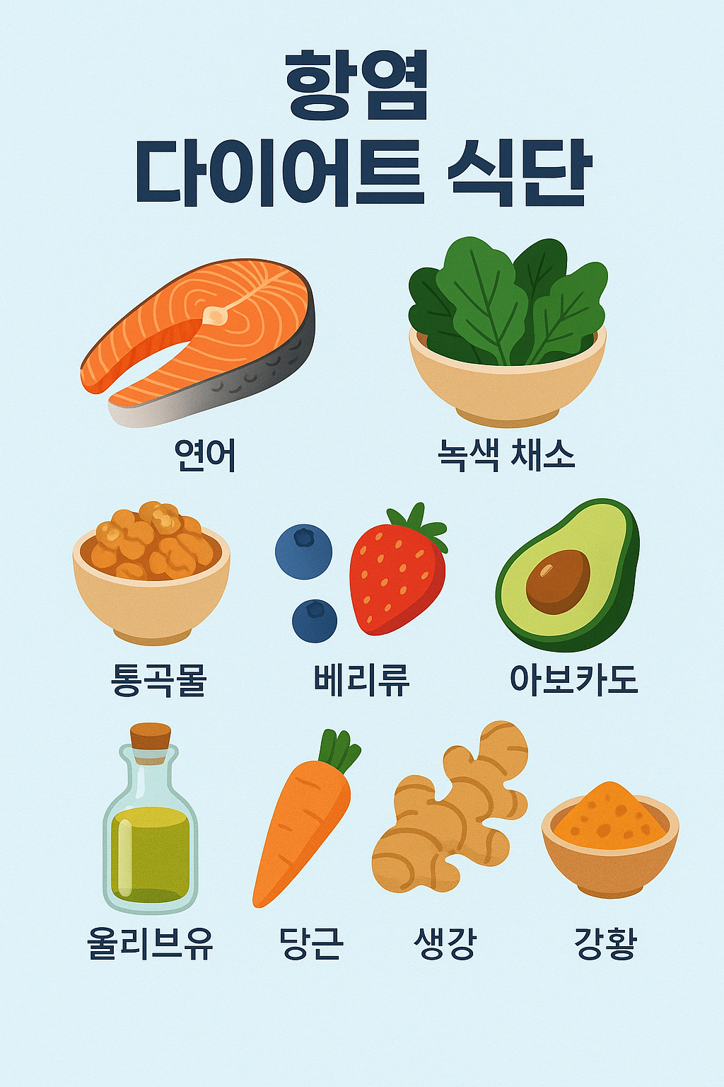 항염 다이어트 식단 이미지