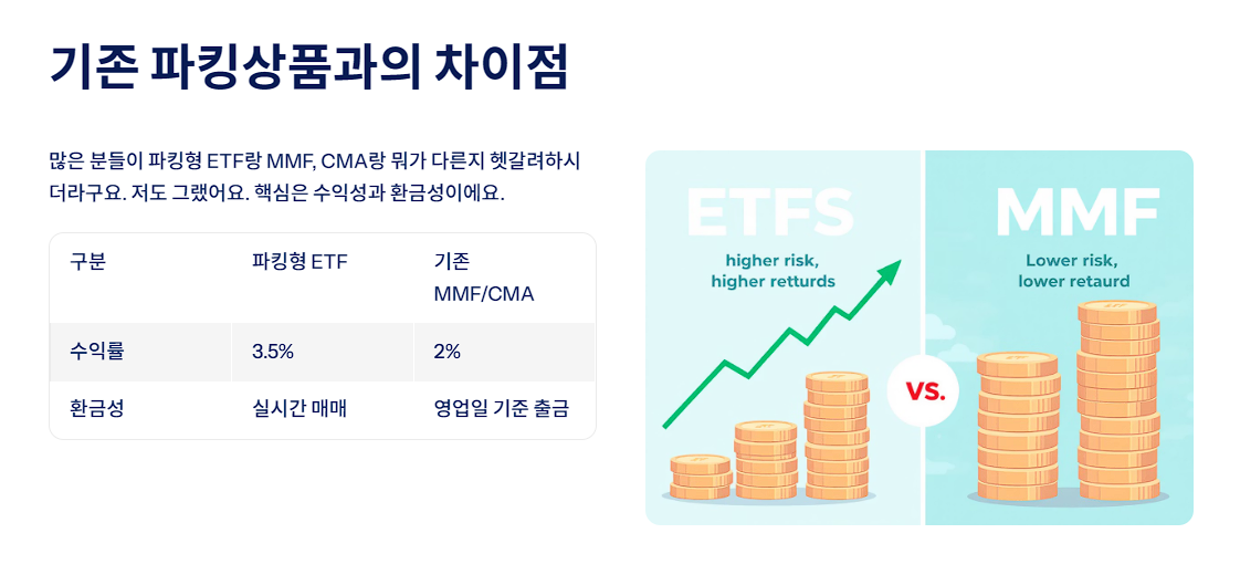 기존 파킹상품과의 차이점