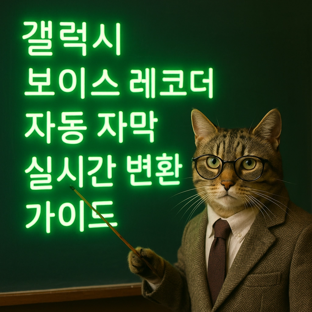 갤럭시 보이스 레코더 자동 자막 실시간 변환 가이드