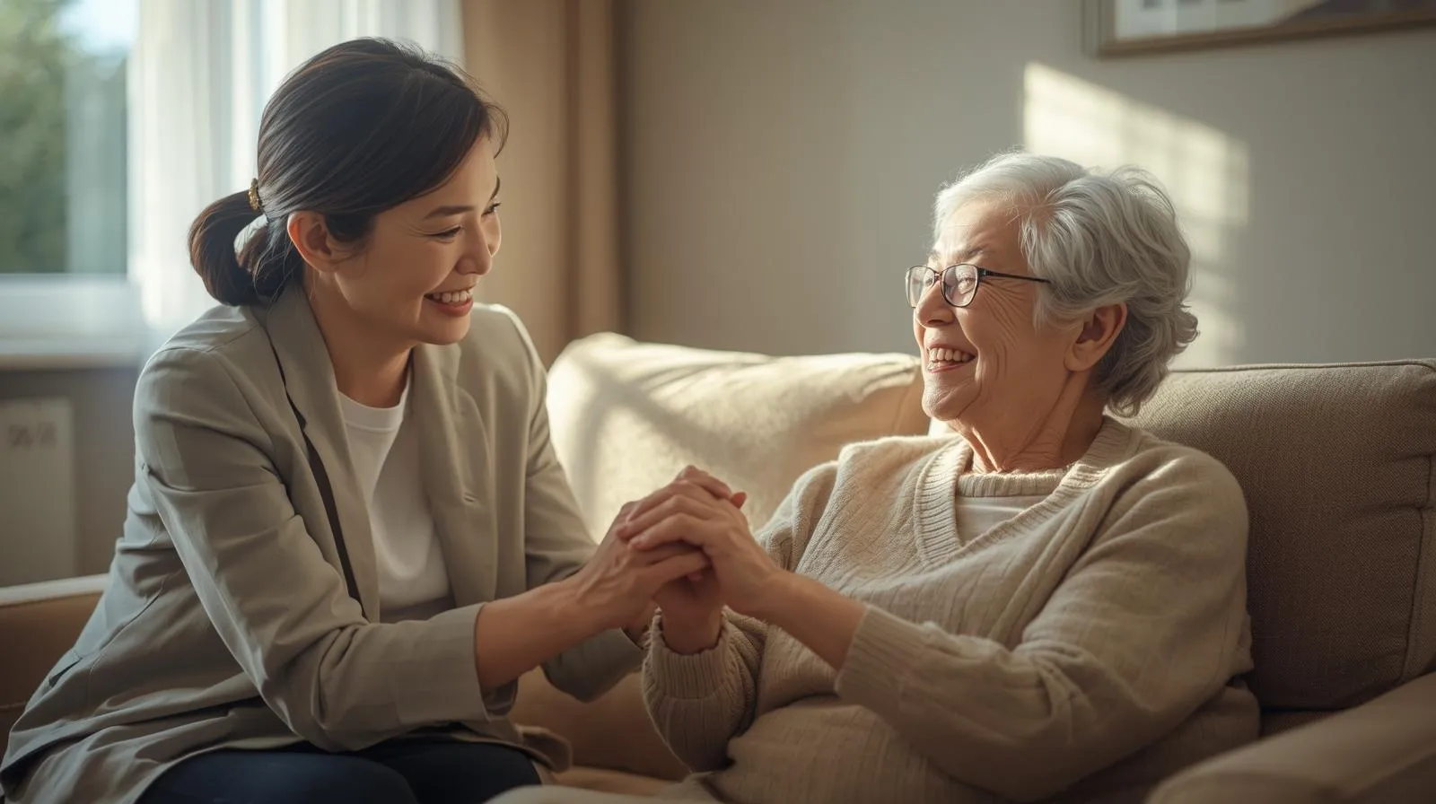 요양보호사 자격증 실습 현장 및 어르신 돌봄 서비스 모습