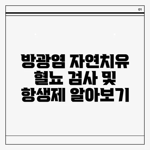 방광염 자연치유 혈뇨 검사 및 항생제 알아보기