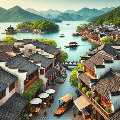 중국 타이후 마을