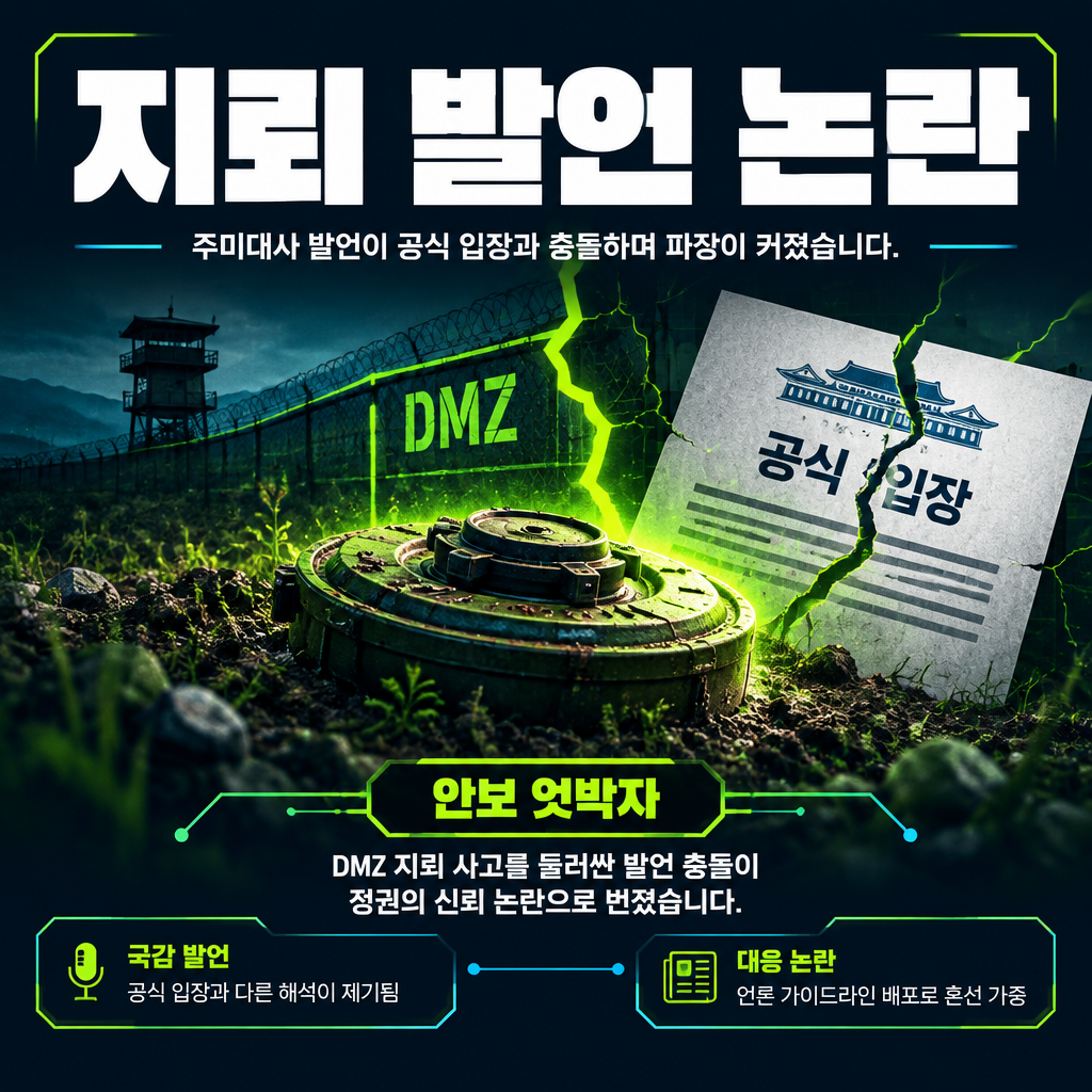 지뢰 발언 논란