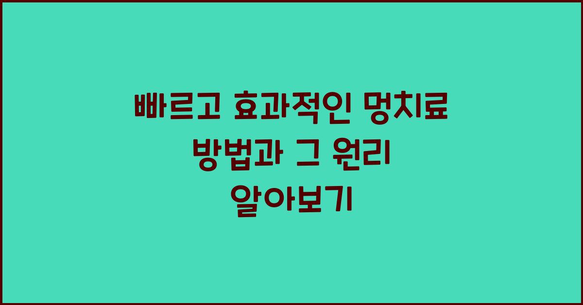 멍치료