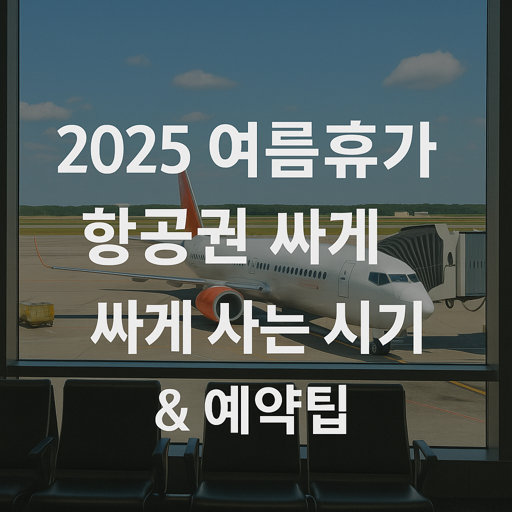 2025 여름휴가 항공권 싸게 사는 시기 &amp; 예약팁 총정리 (국내선·해외여행 완벽 가이드)