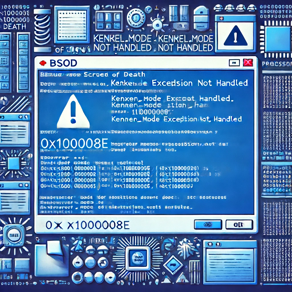 0x1000008E: KERNEL_MODE_EXCEPTION_NOT_HANDLED 오류 원인 및 해결 방법