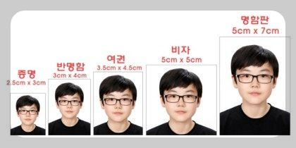 반명함 사진 사이즈