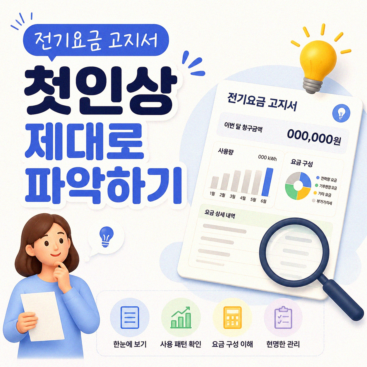 전기요금 고지서, 더 이상 어렵지 않아요