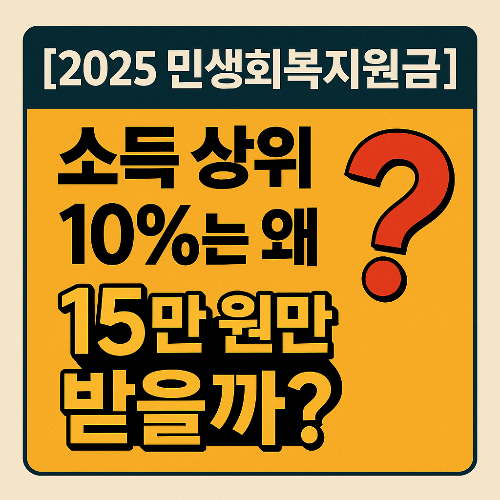 민생회복지원금 왜 15만원만 받을까?
