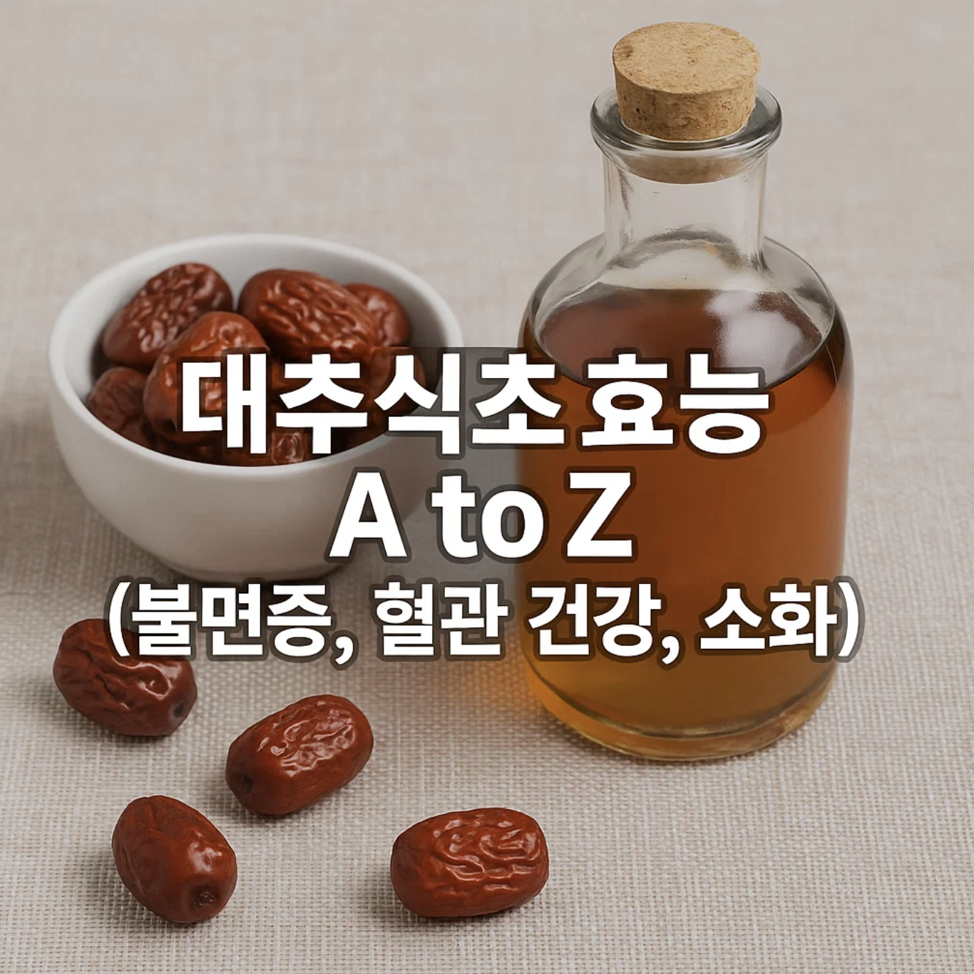 대추식초 효능 A to Z (불면증, 혈관 건강, 소화)