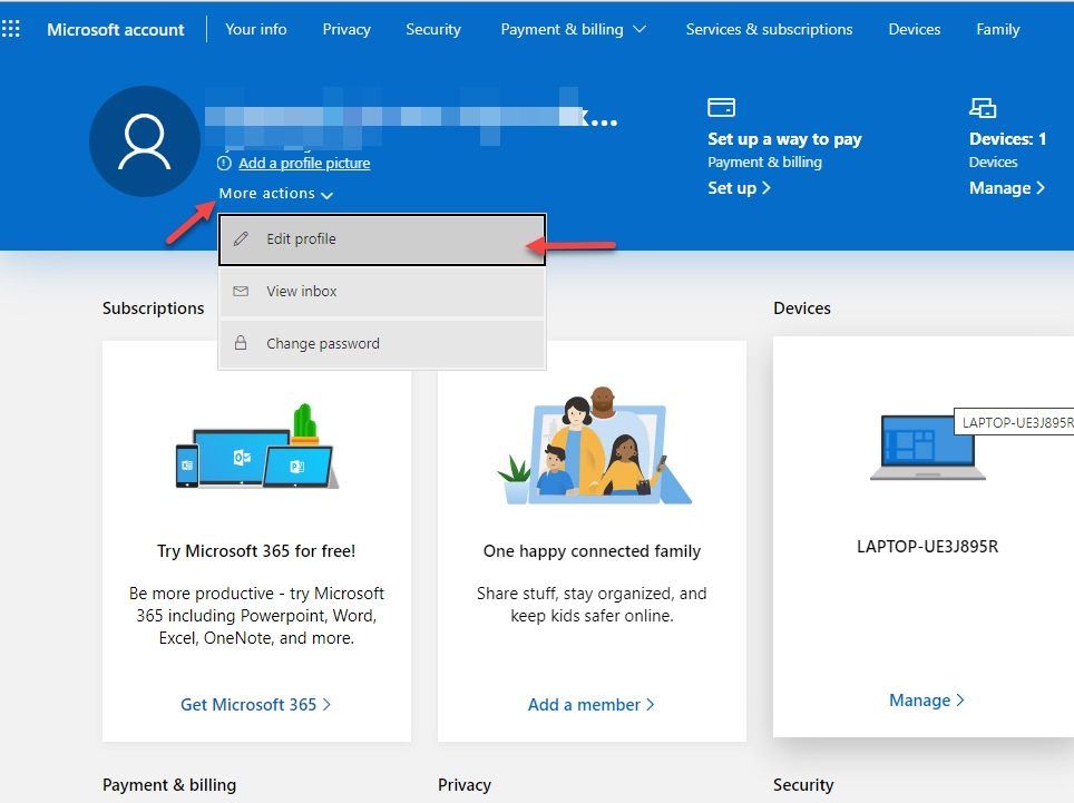 윈도우 10 사용자 계정 이름 변경 (로컬 계정 및 Microsoft 계정) - 프로필 편집 수집