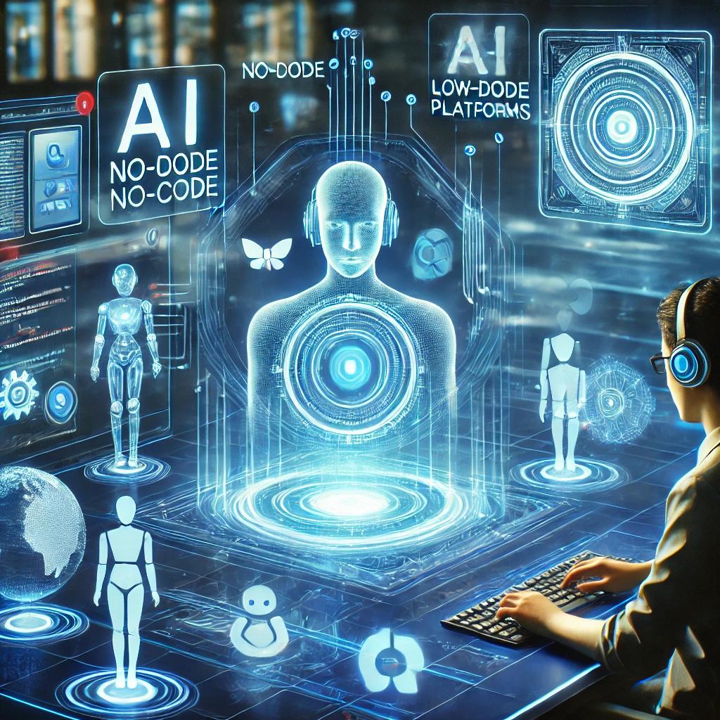 AI가 주도하는 No-Code과 Low-Code 플랫폼에 대한 그림