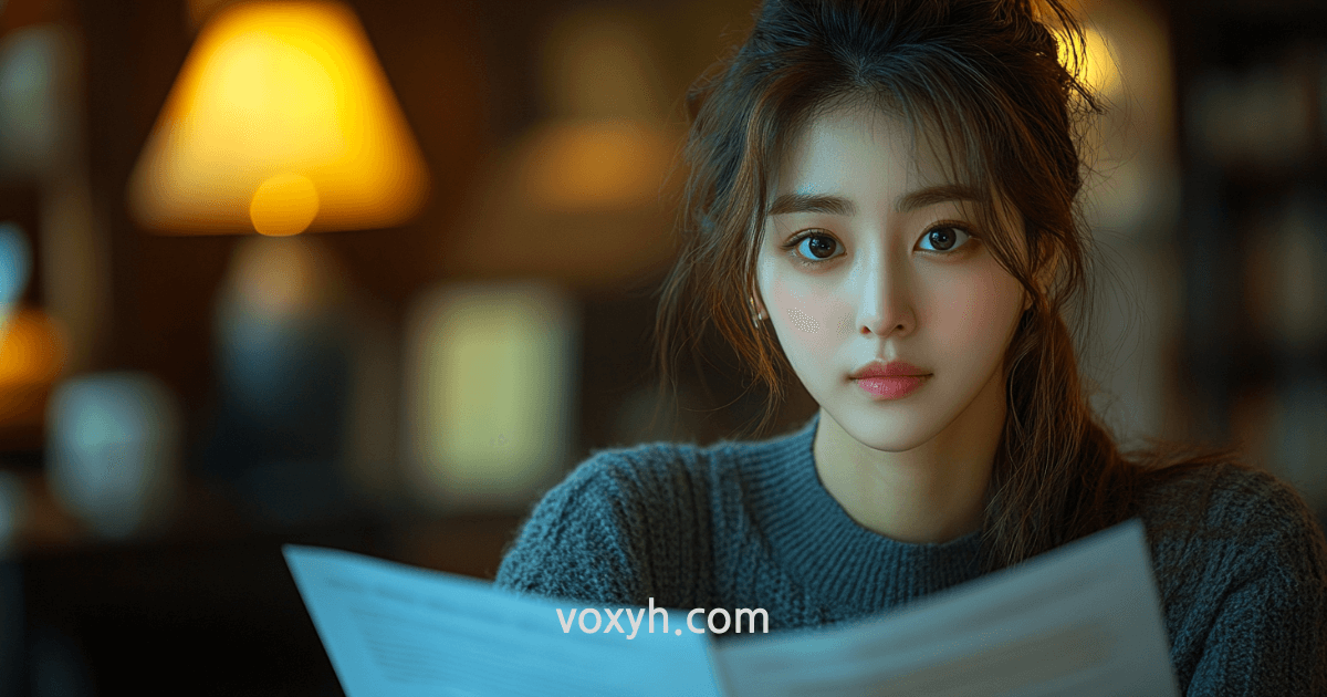 청년 창업지원을 받기위해 서류 검토하는 여성