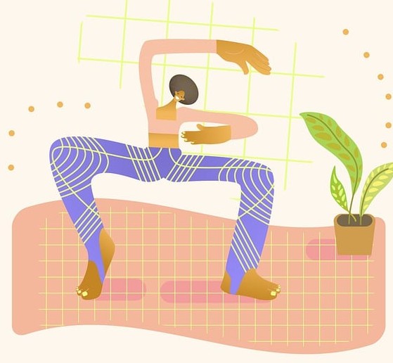 운동하는 일러스트 이미지