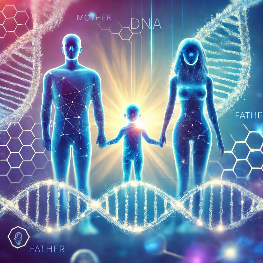 부모와 아이의 유전 사진